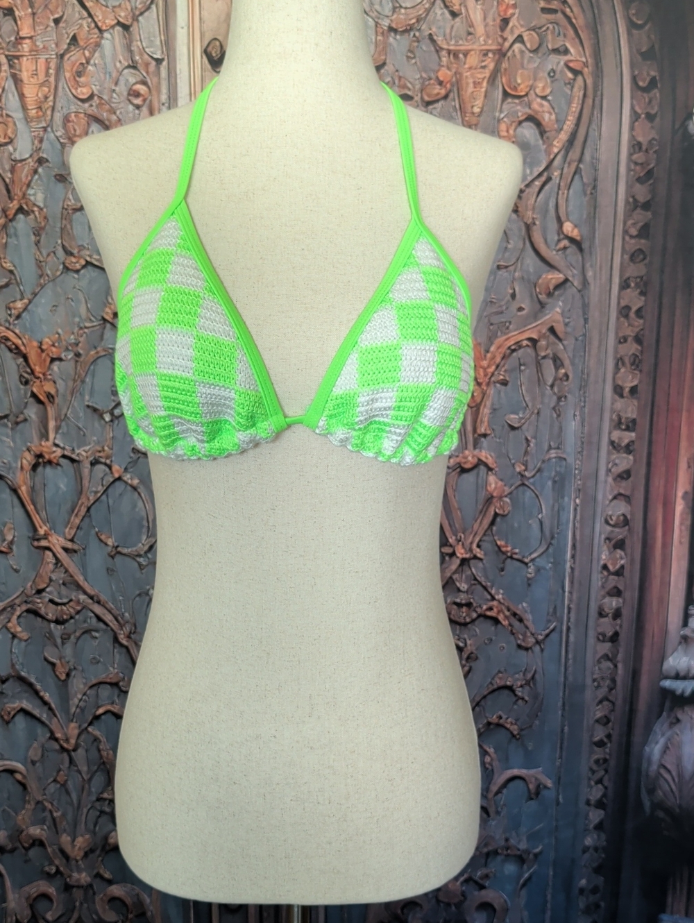Crocheted Triangle Bikini Top